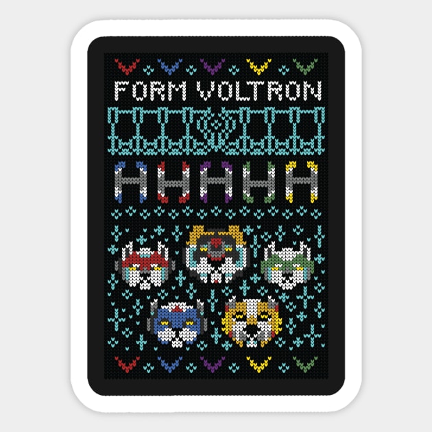 Ugly Voltron Holiday Sweater Sticker by Soft Biology